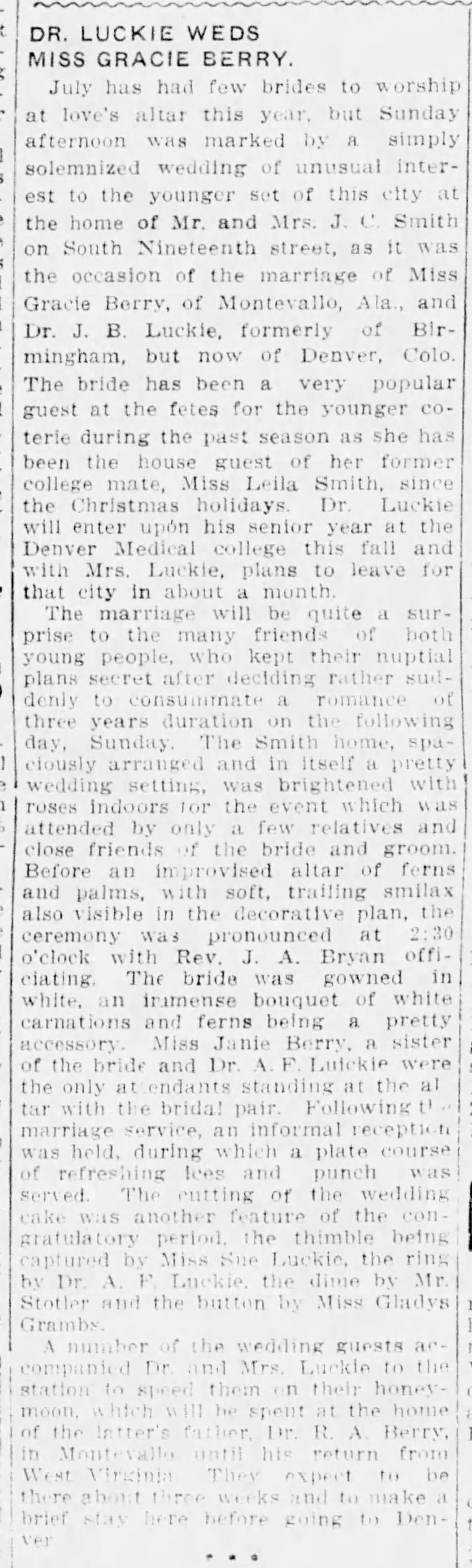 Gracie Berry-Dr. J.B. Luckie